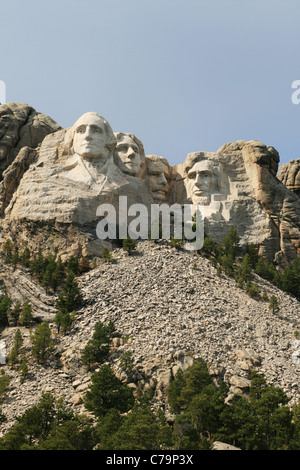 Vertical image du Mont Rushmore, Black Hills, Dakota du Sud Banque D'Images