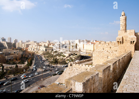 Tour de David à Jérusalem, Israël Banque D'Images