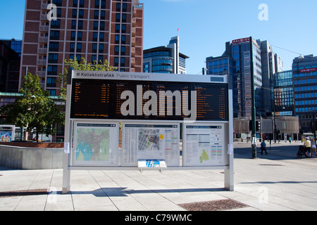 Conseil des transports publics à Oslo, Norvège Banque D'Images