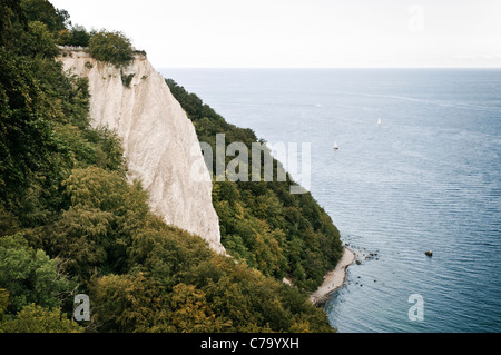 Koenigsstuhl, Président du Roi, les roches du crétacé, falaises de craie, le Parc National de Jasmund, Rügen, Mecklembourg-Poméranie-Occidentale, en allemand Banque D'Images