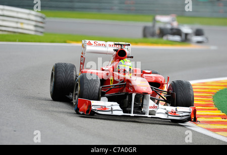 Felipe Massa (BRA), Ferrari, au cours de la Belgian Grand Prix de Formule 1 à Spa-francorchamps en 2011 Banque D'Images