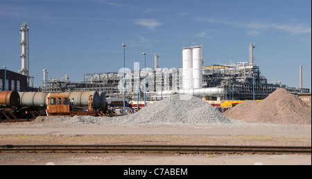 Buna travaille usine chimique, Schkopau, Saxe-Anhalt, Allemagne, Europe Banque D'Images