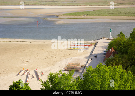 Vue sur Baie de Somme à Saint-Valery-sur-Somme, département de la Somme, Picardie, France, Europe Banque D'Images