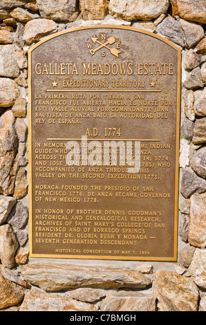 Inscrivez-vous à Galleta Meadows Estate, Borrego Springs, California USA Banque D'Images