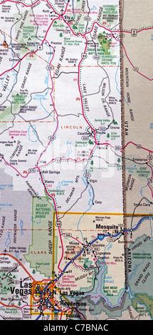 La carte carte feuille de route des orientations de la cartographie de l'état trouver trouver orienteer géographie Amérique course d'USA-nous navigation Banque D'Images