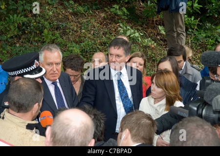 Opération de sauvetage des mineurs de la mine de Gleision près de Cilybebyll, Pontardawe, dans le sud du Pays de Galles, Royaume-Uni. Banque D'Images