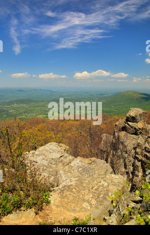 Vue du sentier des Appalaches, Mount Marshall Nord, Shenandoah National Park, Virginia, USA Banque D'Images