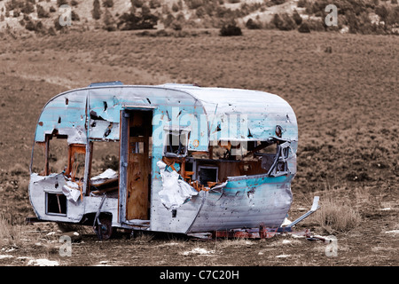 Tourné jusqu'camping trailer Banque D'Images