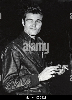 VINCE TAYLOR - chanteur de rock britannique au festival du rock, Palais des Sports, Paris, le 18 novembre 1961 lorsque ses fans à une émeute. Banque D'Images