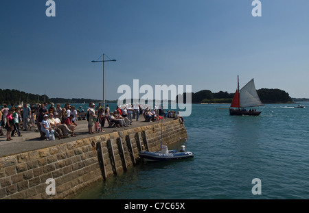 Port de Larmor Baden, Golfe du Morbihan, Bretagne, France, Europe. Banque D'Images