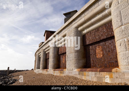 Château de Hurst tir désaffectées défenses sur Hurst Spit à l'entrée ouest du Solent Banque D'Images