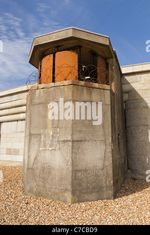 Château de Hurst tir désaffectées défenses sur Hurst Spit à l'entrée ouest du Solent Banque D'Images