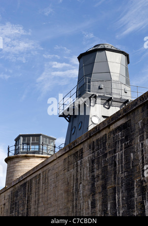 Château de Hurst mur avec des tours d'observation Banque D'Images