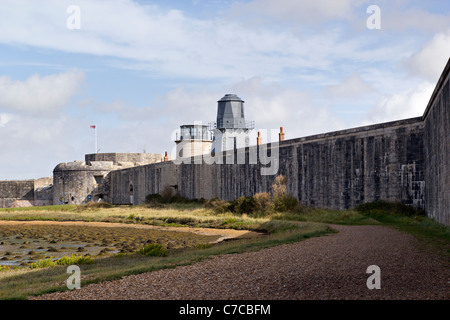 Château de Hurst mur avec des tours d'observation Banque D'Images