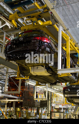 La chaîne de montage de l'usine Vauxhall Motors, Ellesmere Port, Cheshire Banque D'Images