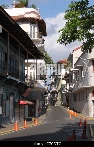 Vieille Ville ou vieux quartiers de Panama City, au Panama. Banque D'Images