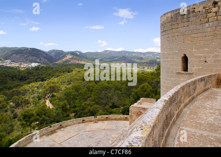 Castillo de château de Bellver à Palma de Majorque île des Baléares Espagne Banque D'Images