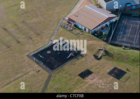 Vue aérienne de cours de récréation, Berkshire, Royaume-Uni Banque D'Images