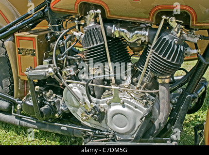 Close-up of a vintage motorcycle Banque D'Images