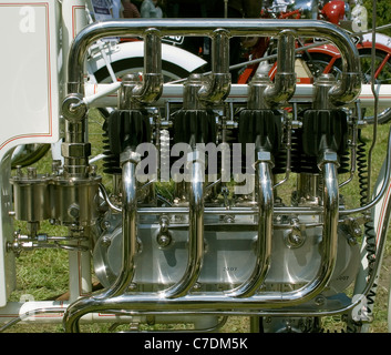 Close up of antique moteur moto Banque D'Images