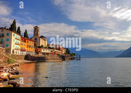 Paysage urbain d'Ascona dans le Tessin, Suisse Banque D'Images