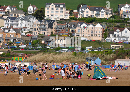 Woolacombe beach dans le Nord du Devon, Angleterre. UK Banque D'Images