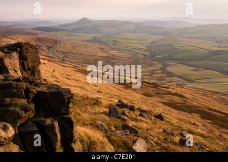 Vue depuis Shining Tor, le Peak District Banque D'Images