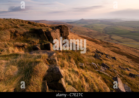 Vue depuis Shining Tor, le Peak District Banque D'Images