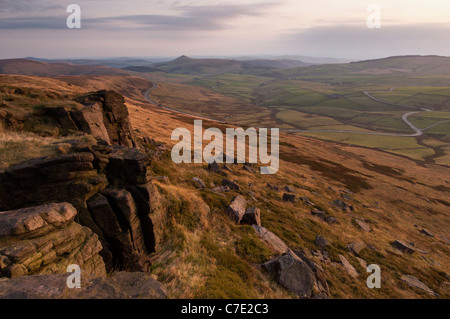 Vue depuis Shining Tor, le Peak District Banque D'Images