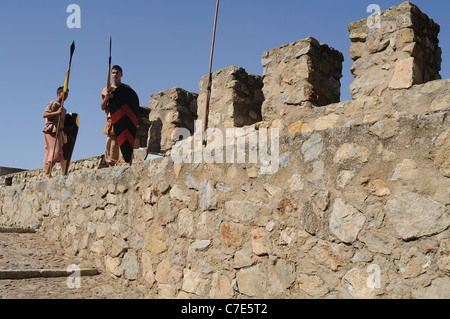 Loisirs historique dans le château de La Muela ' ' au cours de la Fête médiévale de CONSUEGRA .La Mancha Espagne Banque D'Images