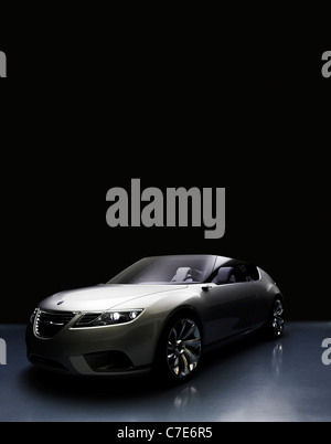 Portrait de 3/4 avant de Saab 9-x air concept car Banque D'Images