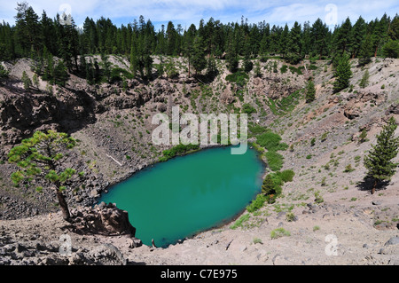 Cratère d'Inyo, un cratère volcanique près de Mammoth Lake, California, USA. Banque D'Images