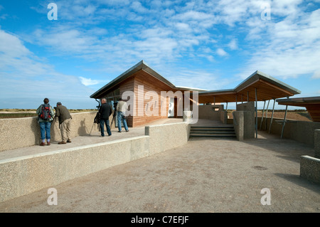 La rspb titchwell nature reserve se cache, North Norfolk, Angleterre Banque D'Images