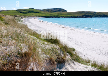 Plage de West Bay sur Vatersay dans les Hébrides extérieures, en Écosse Banque D'Images