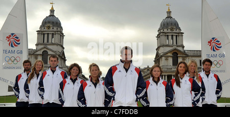 TeamGB annonce les premiers athlètes à être sélectionné pour l'Jeux olympiques de 2012 à Londres. Ancienne école navale. Greenwich. Londres Banque D'Images