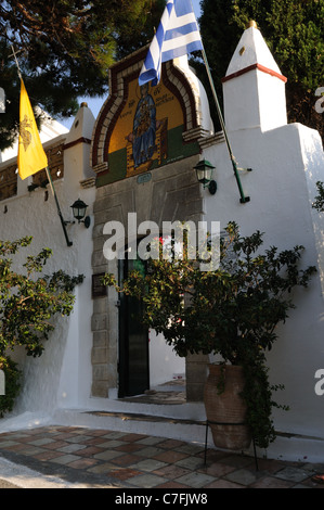 Entrée du monastère de la Vierge Marie Paleokastritsa Corfu Grèce Banque D'Images