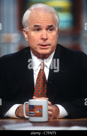 Le sénateur John McCain sur "Rencontre avec la presse, à Washington, DC. 21 septembre, 1997 Banque D'Images