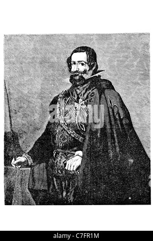 Don Gaspar de Guzmán y Pimentel Ribera y Velasco de Tovar Comte Duc d'Olivares Duc de San Lucar la Mayor Philippe royal espagnol Banque D'Images