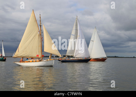 course de yacht classique hollandais Banque D'Images