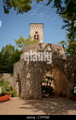 Jardins qui a inspiré Richard Wagner lors de l'écriture de son opéra Parsifal, Villa Rufolo, Ravello, Italie Banque D'Images