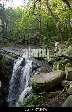 Sonnerie Rock l'eau tombe, PA Banque D'Images