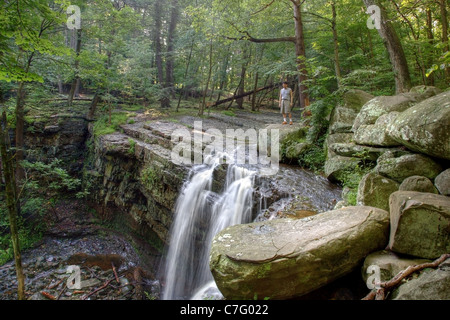 Sonnerie Rock l'eau tombe, PA Banque D'Images