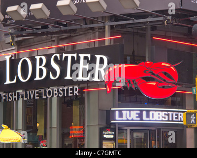 Red Lobster sign in Times Square Banque D'Images