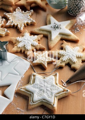 Biscuits de Noël biscuits Banque D'Images