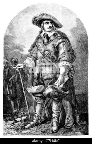 Oliver Cromwell militaire anglais leader politique républicain monarchie lord protecteur du Commonwealth New Model Army commandant Banque D'Images