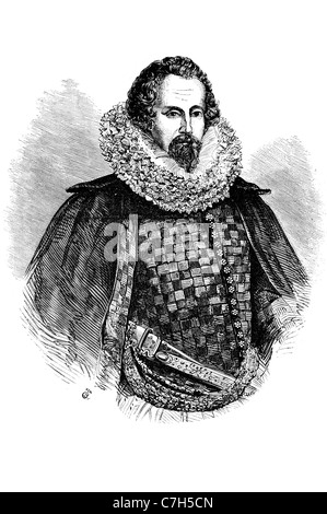 Portrait Robert Devereux, 3e comte d'Essex parlementaire le parlement anglais Soldat Capitaine Général Chef de guerre civile Banque D'Images