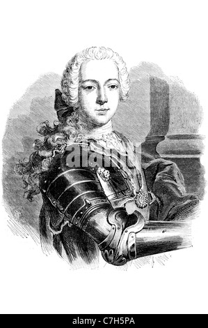 Le prince Charles Édouard Louis Jean Casimir Sylvester Severino Maria Stuart Bonnie Prince Charlie le Jeune Prétendant Jacobite, pret Banque D'Images