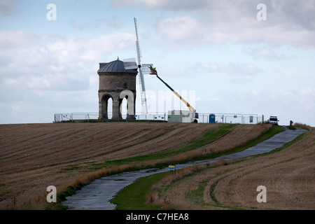 Moulin à Vent de Chesterton, près de la Fosse Way, Leamington Spa, Warwickshire, en fin de rénovation en septembre 2011 Banque D'Images