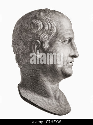 Marcus Tullius Cicero, BC 106 - 43 BC. Philosophe, homme d'État romain, avocat, théoricien politique, et Romain constitutionnaliste. Banque D'Images