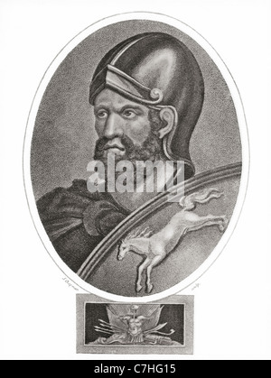 Hannibal, 247-183 ou 182 av. J.-C. . Commandant militaire carthaginoise et tacticien. De l'Assemblée annuelle 1910 Bibby publié. Banque D'Images